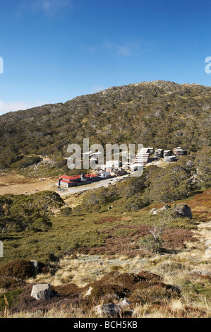 Charlotte Pass Ski Resort Parc National de Kosciuszko montagnes enneigées du New South Wales Australie Banque D'Images