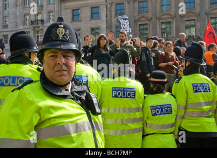 Protestation du G20 à Londres le 1er avril 2009 Banque D'Images