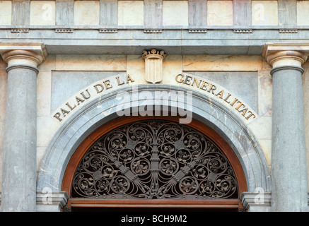 Palau de la Generalitat de Catalunya de Barcelone Espagne Banque D'Images