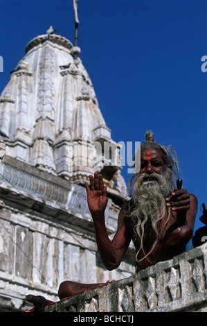 Inde Rajasthan Udaipur Jagdish temple indien sadhou 17e siècle Banque D'Images