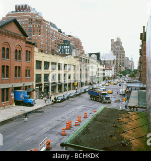 Vue d'un NYC street dans le Meatpacking district W 14th Street à Manhattan Chelsea New York City USA KATHY DEWITT Banque D'Images