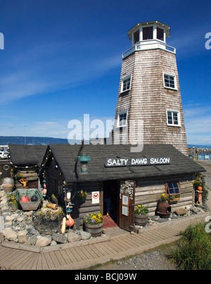 Les Salty Dawg Saloon dans Homer KP Alaska Summer Banque D'Images