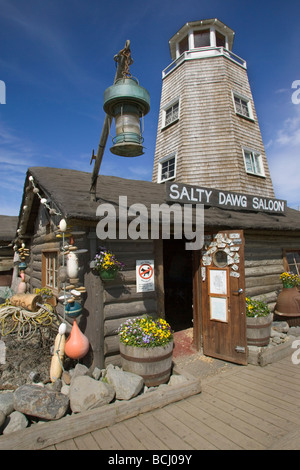 Les Salty Dawg Saloon dans Homer KP Alaska Summer Banque D'Images