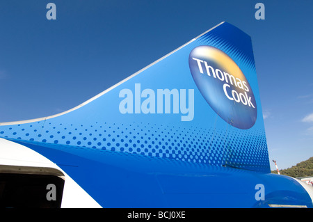 L'empennage d'un Boeing 757 200 Thomas Cook Banque D'Images