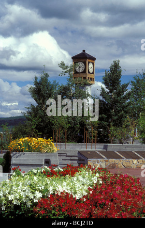 Tour de l'horloge Centre-ville de Fairbanks AK EN ÉTÉ Banque D'Images