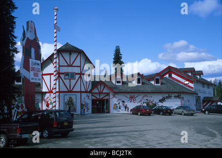 Maison du Père Noël au pôle Nord l'intérieur de l'Alaska Banque D'Images