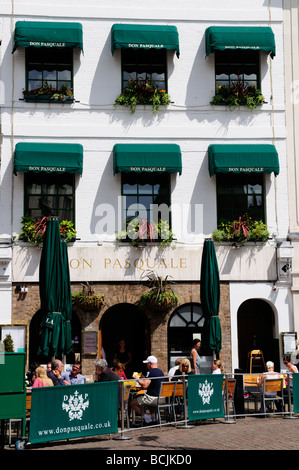 Don Pasquale restaurant café de la place du marché, l'Angleterre Cambridge UK Banque D'Images