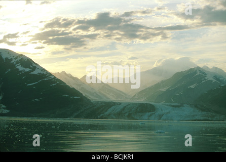 Glacier Tuner Fjord Russel pittoresque désert SE AK Wrangell St Elias NP d'été Banque D'Images