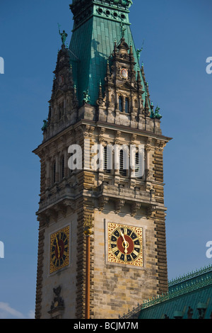 L'Allemagne, l'État de Hambourg, Hambourg, Rathaus, l'hôtel de ville Banque D'Images