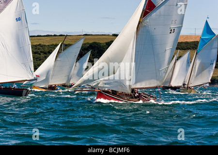 Falmouth bateaux de course Banque D'Images