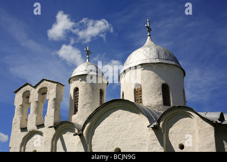 Église de la Nativité de St Jean (1247), l'oblast de Pskov, région de Pskov, Russie Banque D'Images