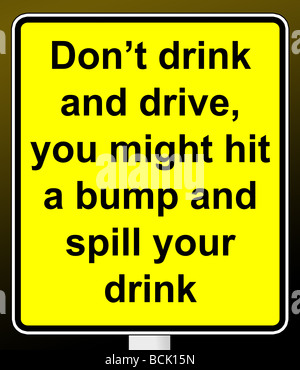 Don't drink and drive - funny poster Banque D'Images