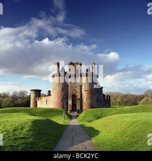 Château de Caerlaverock, côte de Solway, Dumfries et Galloway, Écosse Banque D'Images