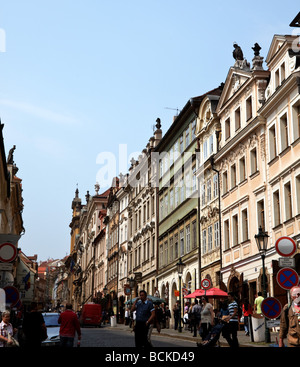 Maisons magnifiquement rénové dans la vieille ville de Prague Banque D'Images