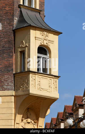 Maisons magnifiquement rénové dans la vieille ville de Prague Banque D'Images