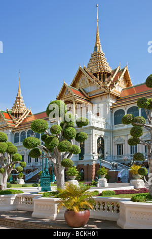 Thaïlande, Bangkok. Le Chakri Mahaprasad Hall dans le Roi de Thaïlande s Royal Grand Palace complexe à Bangkok. Banque D'Images