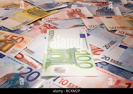 Billets en euros Banque D'Images