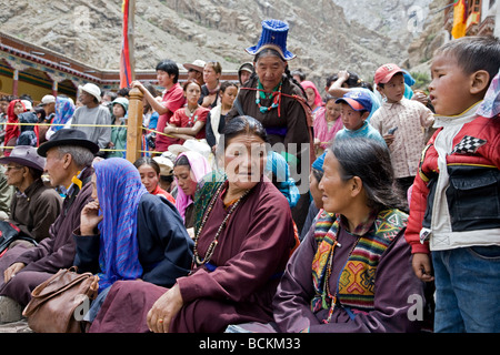 Les ladakhis. Festival Hemis Gompa. Ladakh. L'Inde Banque D'Images
