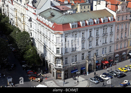 Maisons magnifiquement rénové dans la vieille ville de Prague Banque D'Images