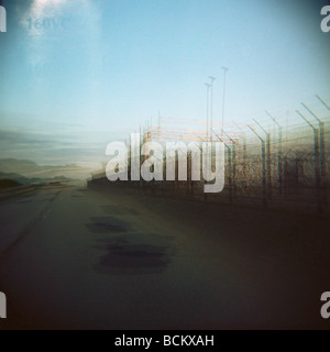 Clôture, floue Banque D'Images