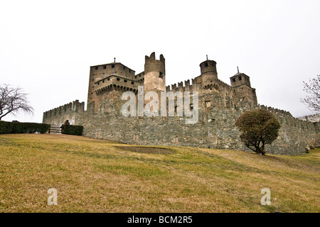 Le château de Fénis Aosta Italie Banque D'Images