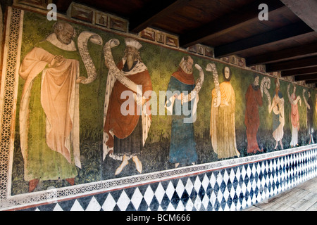 Le château de Fénis Aosta Italie Banque D'Images