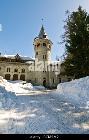 Gressoney Saint Jean Château Savoia Aosta Italie Banque D'Images