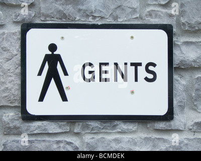 Un signe d'une mens (hommes) Toilettes publiques Banque D'Images