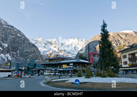 Aoste Courmayeur Italie Banque D'Images