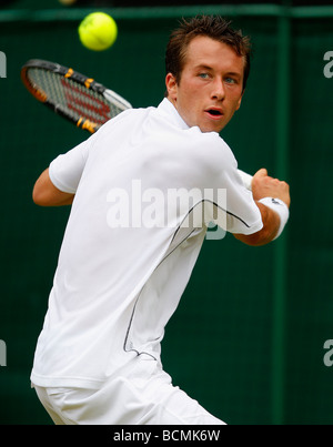 Tournoi de Wimbledon 2009,de commentaires GER en action Banque D'Images