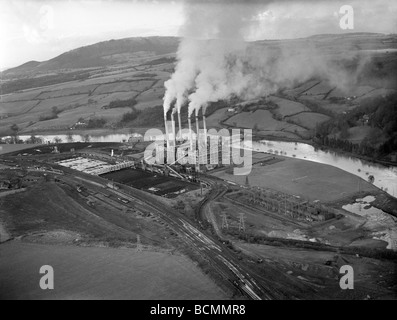 Vue aérienne de l'Ironbridge original une centrale électrique à Buildwas 251 1960 Banque D'Images