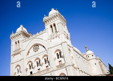 La Cathédrale de Saint Louis est en colline de Byrsa, au cœur de la ville légendaire de Carthage, Tunisie. Banque D'Images