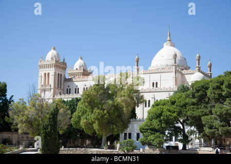 La Cathédrale de Saint Louis est en colline de Byrsa, au cœur de la ville légendaire de Carthage, Tunisie. Banque D'Images