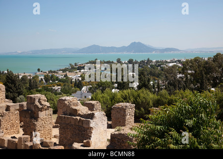 Près de Tunis, la ville légendaire de Carthage a été fondée par les Phéniciens en 814 av. J.-C. et détruit par les Romains en 146 avant JC. Banque D'Images