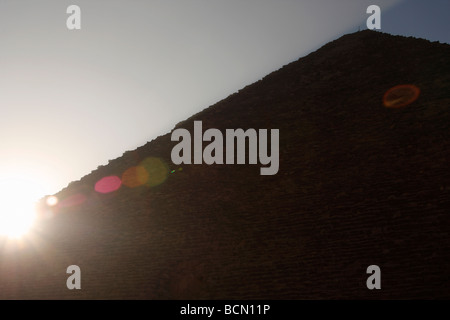 [Grande pyramide de Chéops] sunrise silhouette, Giza, Cairo, Égypte, [Afrique du Nord] Banque D'Images