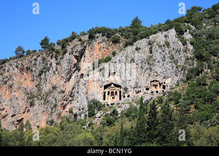 Des tombes lyciennes Turquie Dalyan Banque D'Images