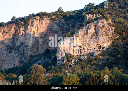 Des tombes lyciennes Turquie Dalyan Banque D'Images