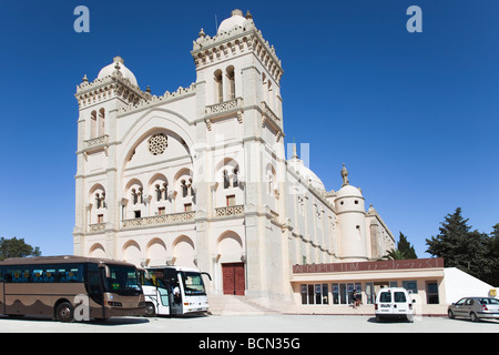 La Cathédrale de Saint Louis est en colline de Byrsa, au cœur de la ville légendaire de Carthage, Tunisie. Banque D'Images