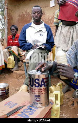 Vallée de l'Omo Ethiopie l'aide humanitaire du peuple konso usa Banque D'Images