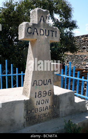 L'Éthiopie adua monument italien tombé adwa Banque D'Images