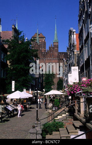 Pologne, Gdansk, UL Mariacka Street Banque D'Images