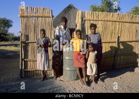 Botswana la vie quotidienne à shakawe Banque D'Images