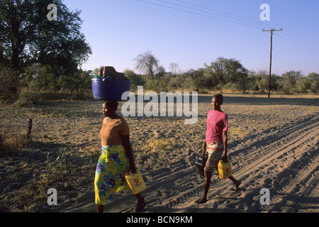 Botswana la vie quotidienne à shakawe Banque D'Images