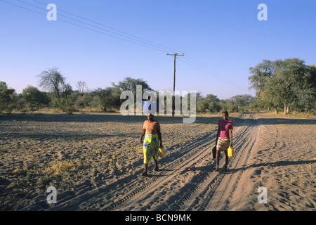 Botswana la vie quotidienne à shakawe Banque D'Images