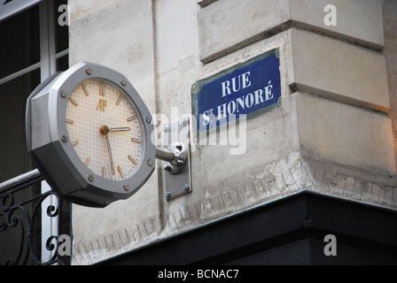 Rue St Honoré 8ème arr. Paris France Banque D'Images