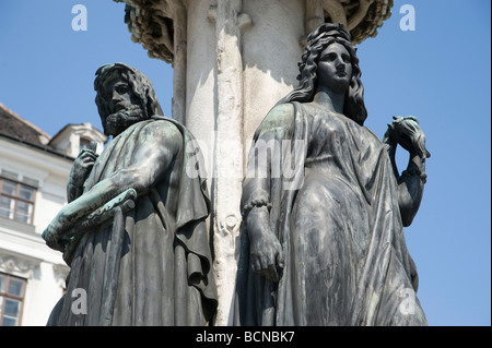 Freyung Wien Vienne Autriche Austriabrunnen Freyung Fontaine Banque D'Images