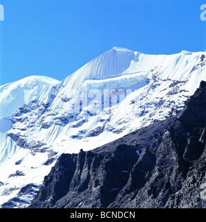 Le Glacier à Noijinkangsang Peak, Tibet, Chine Banque D'Images