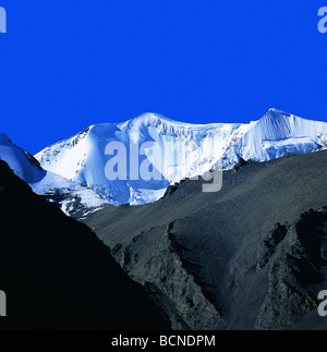 Le Glacier à Noijinkangsang Peak, Tibet, Chine Banque D'Images