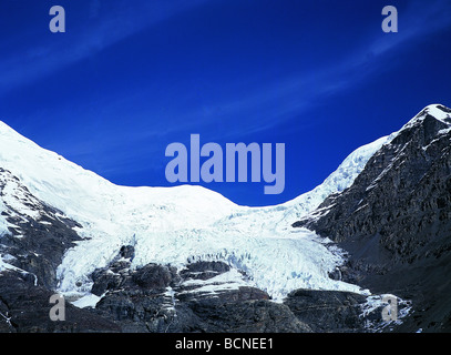 Le Glacier à Noijinkangsang Peak, Tibet, Chine Banque D'Images