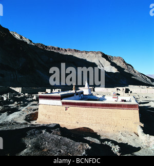 Monastère Rongbuk, Basum Township, comté de Tingri, Préfecture de Shigatsé, dans la région autonome du Tibet, Chine Banque D'Images